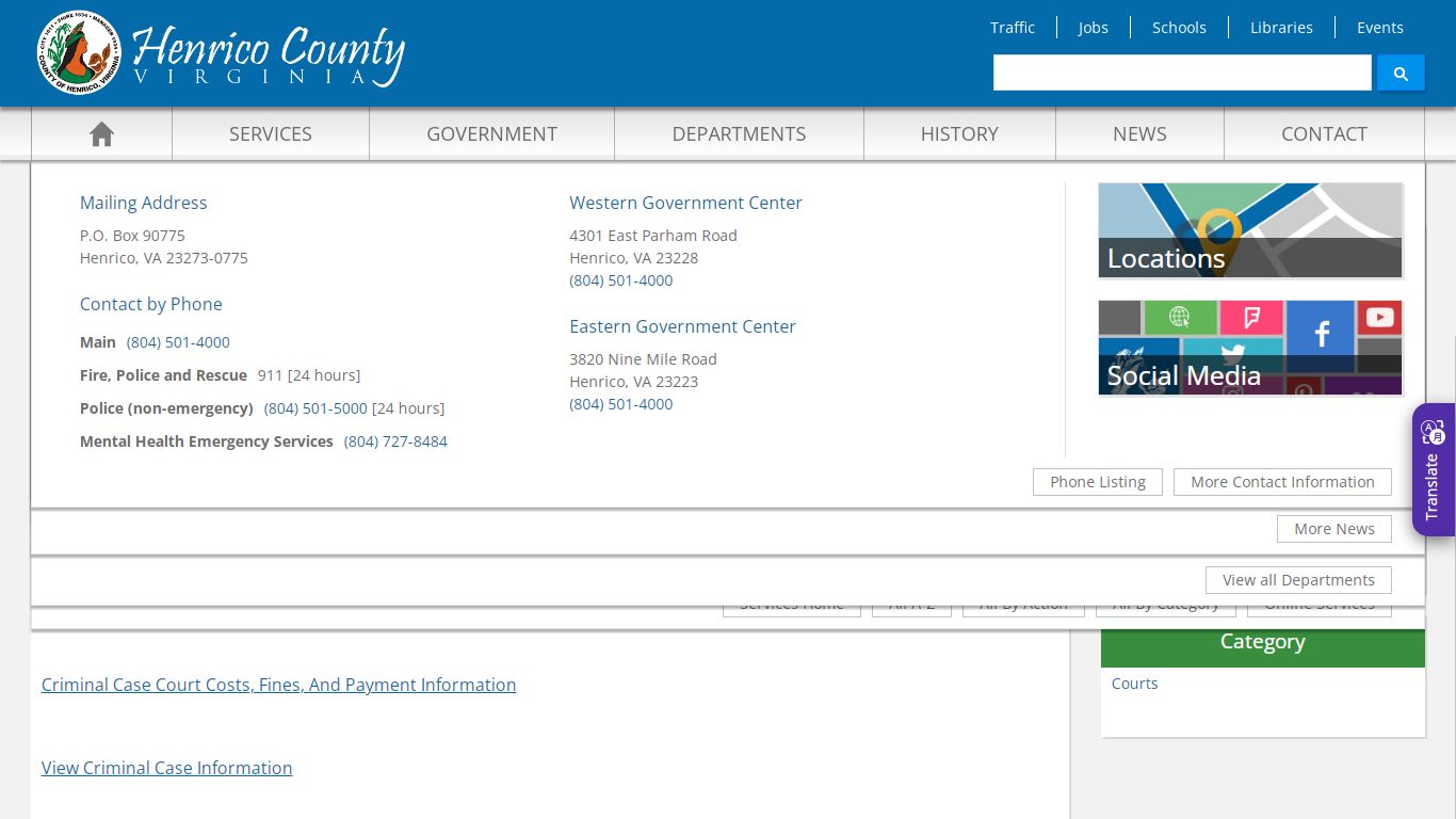 Criminal Cases in Circuit Court - Henrico County, Virginia