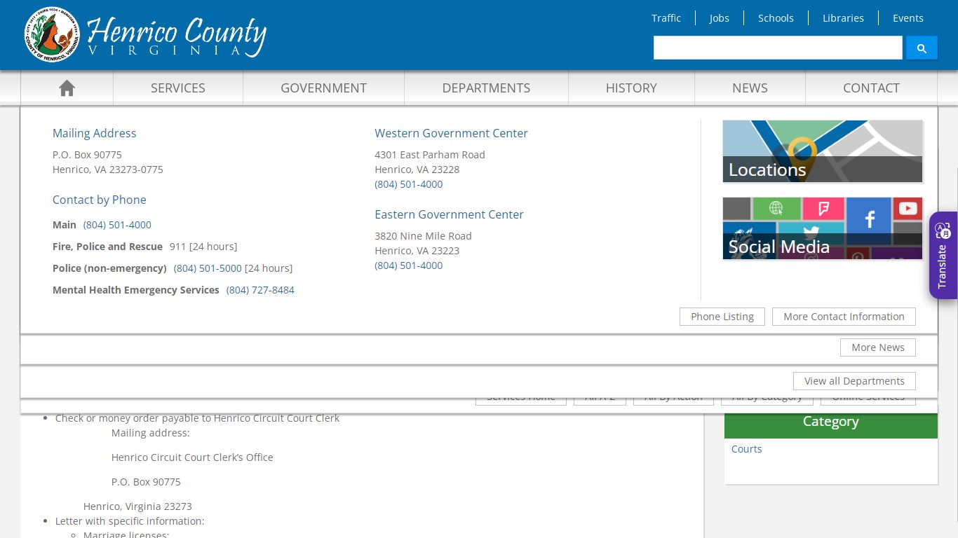 Copy Requests of Public Records - Henrico County, Virginia